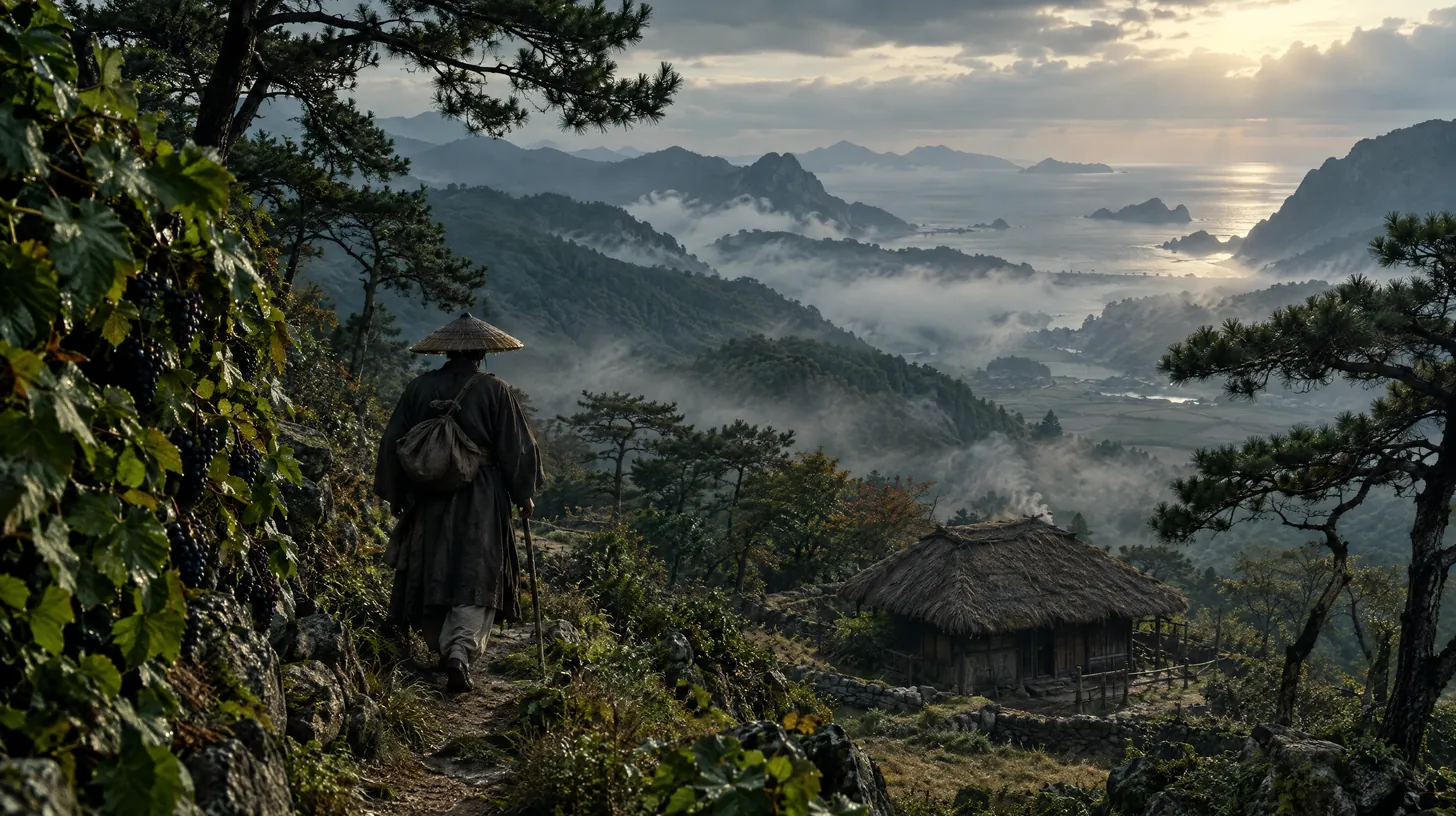 깊은 청산의 오솔길을 홀로 걷는 나그네 — 청산별곡의 풍경